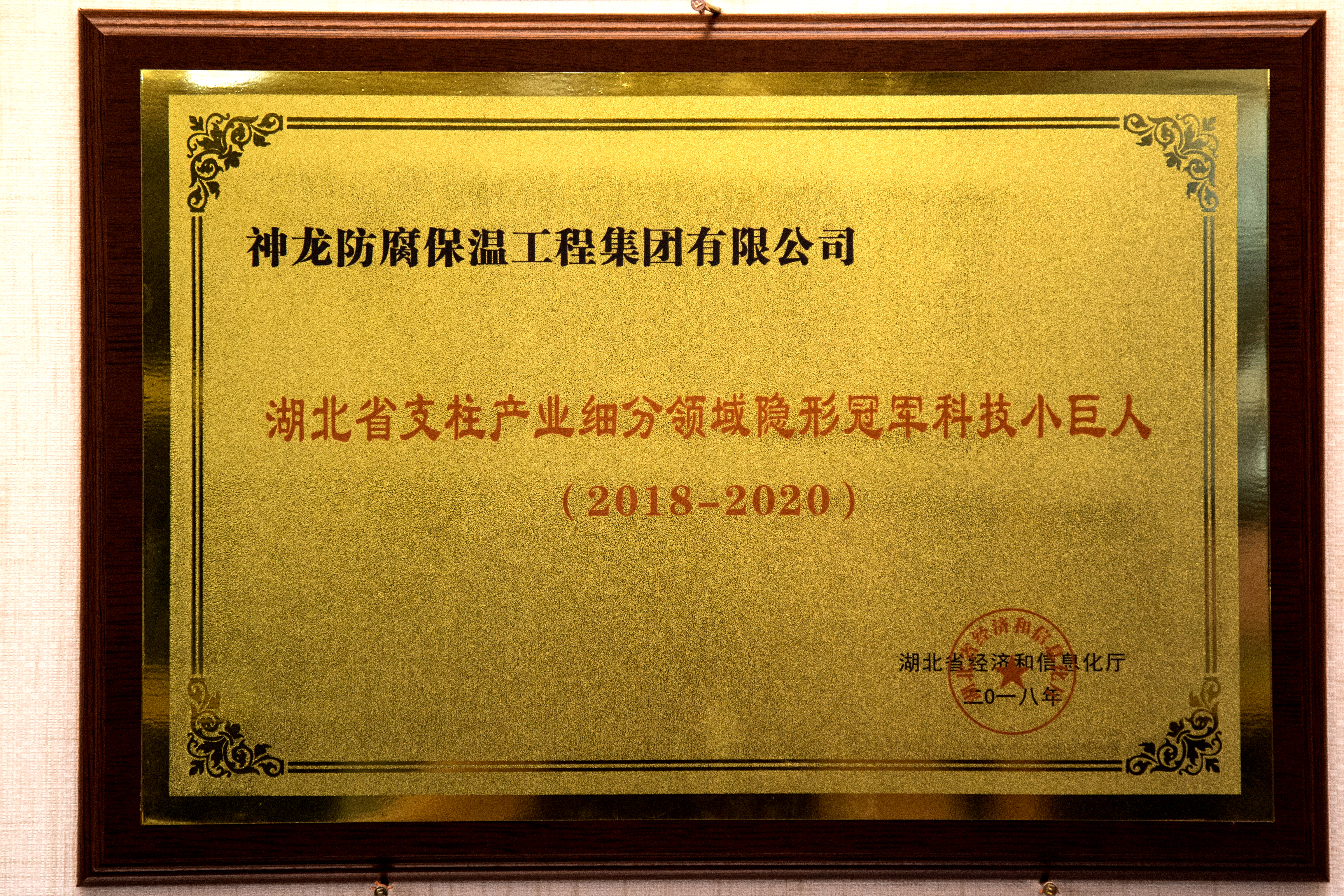 湖北省支柱產業細分領域隱形冠軍科技小巨人